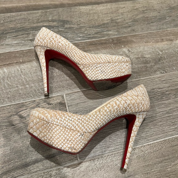 Christian Louboutin snakeskin print heels - Picture 9 of 10